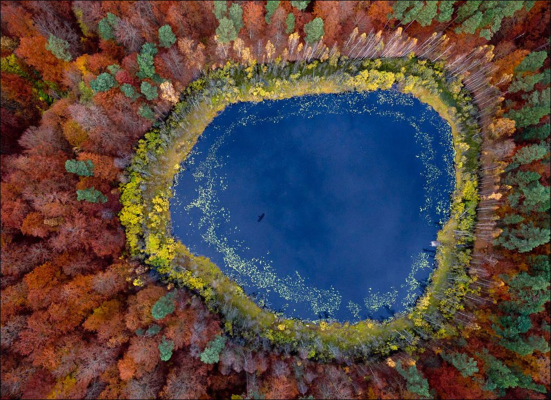 Озеро осенью