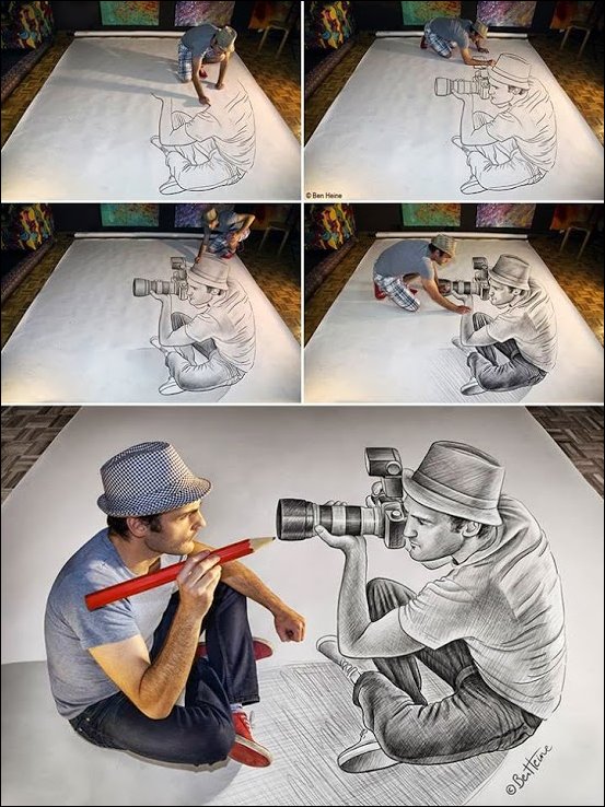 Ben Heine отрисовал себя